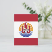 Französisch-Polynesien-Flagge Postkarte (Stehend Vorderseite)
