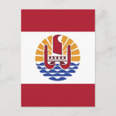 Französisch-Polynesien-Flagge Postkarte (Vorderseite)
