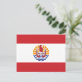 Französisch-Polynesien-Flagge Postkarte (Stehend Vorderseite)