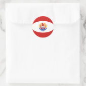 Französisch-Polynesien-Flagge Runder Aufkleber (Tasche)
