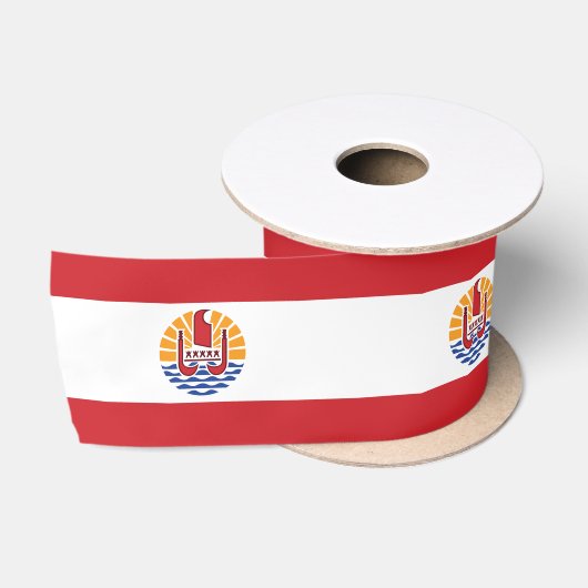 Französisch-Polynesien-Flagge Satinband (Spule)