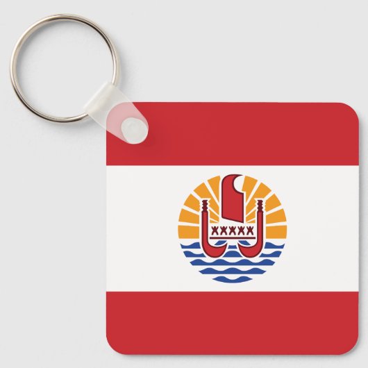 Französisch-Polynesien-Flagge Schlüsselanhänger (Vorderseite)