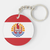 Französisch-Polynesien-Flagge Schlüsselanhänger (Rückseite)