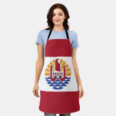 Französisch-Polynesien-Flagge Schürze (Getragen)