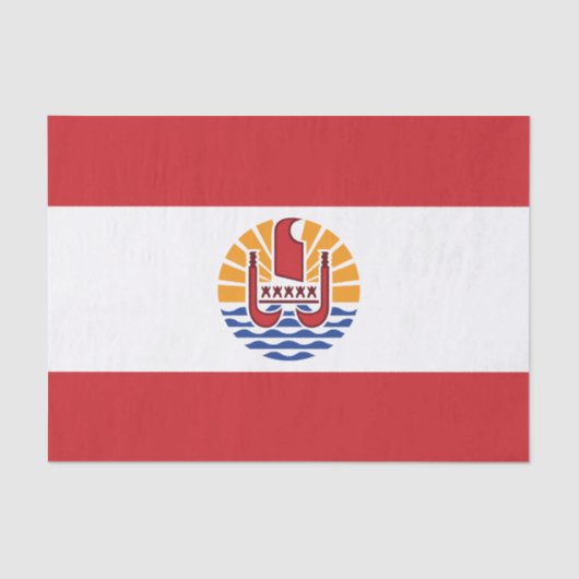 Französisch-Polynesien-Flagge Seidenpapier (Vorderseite)