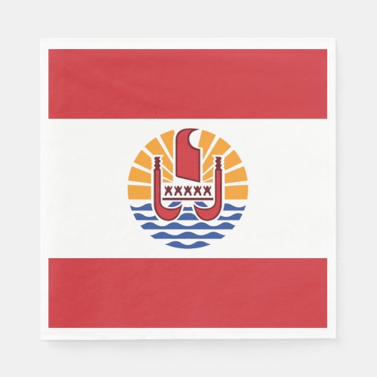 Französisch-Polynesien-Flagge Serviette (Vorderseite)
