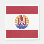 Französisch-Polynesien-Flagge Serviette (Vorderseite)
