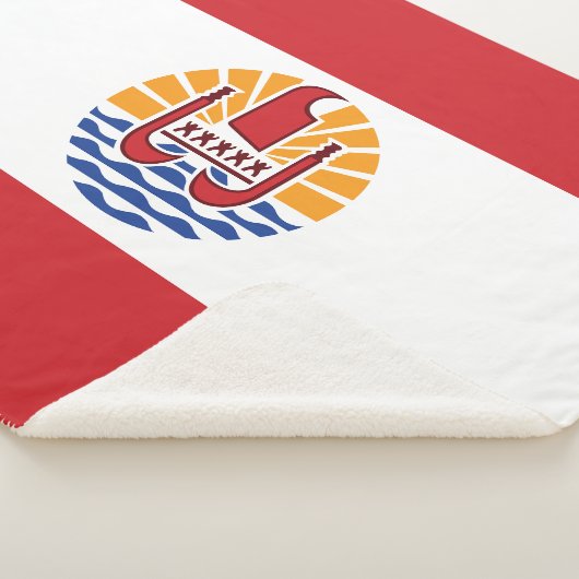 Französisch-Polynesien-Flagge Sherpadecke (3/4)