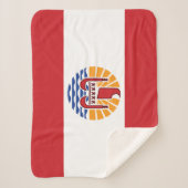 Französisch-Polynesien-Flagge Sherpadecke (Vorderseite)
