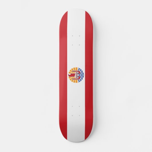 Französisch-Polynesien-Flagge Skateboard (Vorderseite)