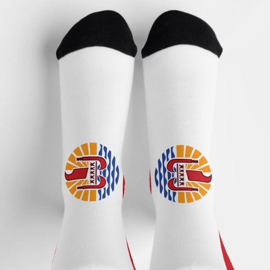 Französisch-Polynesien-Flagge Socken (Oben)