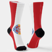 Französisch-Polynesien-Flagge Socken (Gewinkelt)