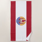 Französisch-Polynesien-Flagge Strandtuch (Vorderseite)