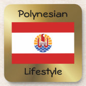 Französisch-Polynesien-Flagge+Untersetzer Untersetzer (Vorderseite)