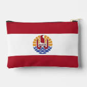 Französisch-Polynesien-Flagge Zubehörtasche (Rückseite)