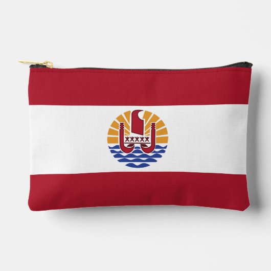 Französisch-Polynesien-Flagge Zubehörtasche (Vorderseite)