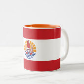 Französisch-Polynesien-Flagge Zweifarbige Tasse (VorderseiteRechts)