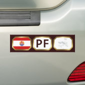 Französisch-Polynesien-Flaggenplan-Autoaufkleber Autoaufkleber (Auf Auto)