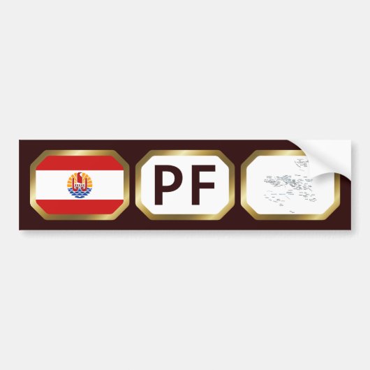 Französisch-Polynesien-Flaggenplan-Autoaufkleber Autoaufkleber (Vorne)