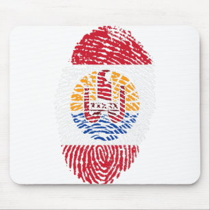 Französisch-Polynesien-Flaggenstaat Mousepad