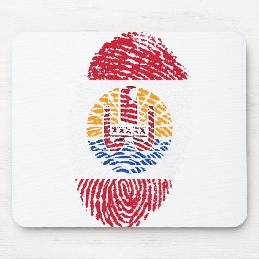 Französisch-Polynesien-Flaggenstaat Mousepad (Vorne)