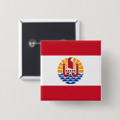 Französisch-Polynesien, Frankreich Button (Vorne & Hinten)