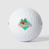 Französisch-Polynesien-Insel Pazifischer Vintager  Golfball (Vorderseite)