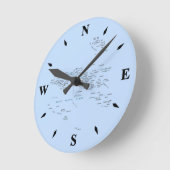 Französisch-Polynesien-Kartenuhr Runde Wanduhr (Winkel)
