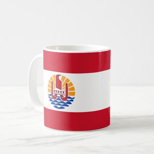 Französisch-Polynesien Keramik Kaffee Tasse (Vorderseite Links)