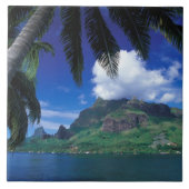 Französisch-Polynesien, Moorea. Cooks Bay.Grün Fliese (Vorderseite)