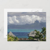 Französisch-Polynesien, Moorea. Die Aussicht auf d Postkarte (Vorne/Hinten)
