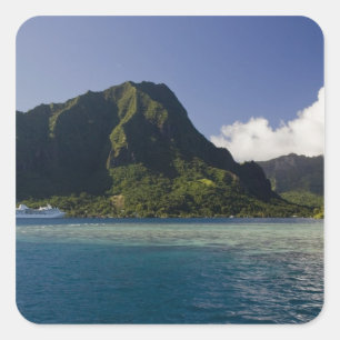 Französisch-Polynesien, Moorea. Die Paul Gauguin Quadratischer Aufkleber