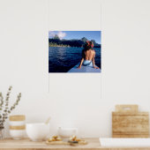 Französisch-Polynesien, Moorea. Frauen mit Blick a Poster (Küche)