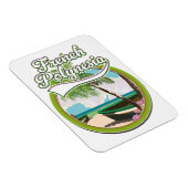 Französisch-Polynesien Reise Logo. Magnet (Rechte Seite)