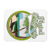Französisch-Polynesien Reise Logo. Magnet (Horizontal)