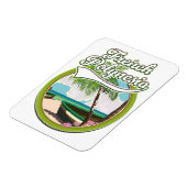 Französisch-Polynesien Reise Logo. Magnet (Linke Seite)