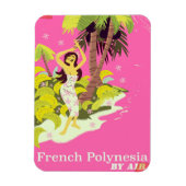 Französisch-Polynesien-Vintage-Poster Magnet (Vertikal)