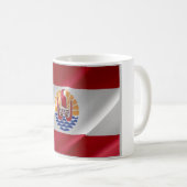 Französisch-Polynesien - Waving Flag - Kaffeetasse (VorderseiteRechts)