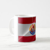 Französisch-Polynesien - Waving Flag - Kaffeetasse (Vorderseite Links)