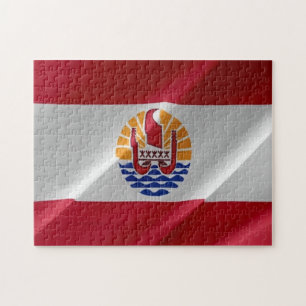 Französisch-Polynesien - Waving Flag - Puzzle