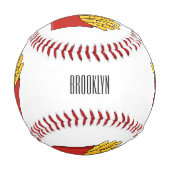 Französisch Pommes Cartoon Abbildung Baseball (Rückseite)