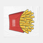 Französisch Pommes Cartoon Abbildung Fleecedecke (Vorderseite (Horizontal))