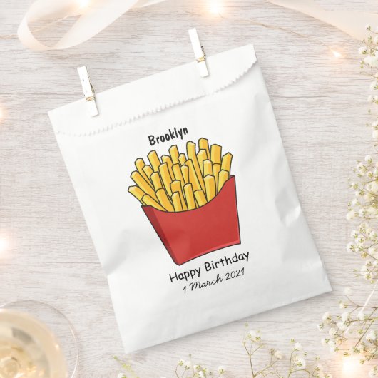 Französisch Pommes Cartoon Abbildung Geschenktütchen (Ausgeschnitten)