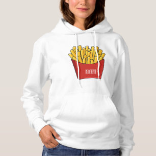 Französisch Pommes Cartoon Abbildung Hoodie
