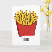 Französisch Pommes Cartoon Abbildung Karte (Gelbe Blume)