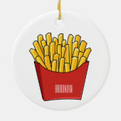 Französisch Pommes Cartoon Abbildung Keramik Ornament (Hinten)
