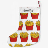 Französisch Pommes Cartoon Abbildung Kleiner Weihnachtsstrumpf (Rückseite)