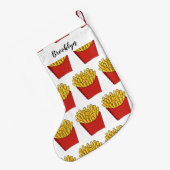 Französisch Pommes Cartoon Abbildung Kleiner Weihnachtsstrumpf (Rückseite (Hängend))