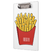 Französisch Pommes Cartoon Abbildung Klemmbrett (Links)