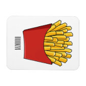 Französisch Pommes Cartoon Abbildung Magnet (Horizontal)